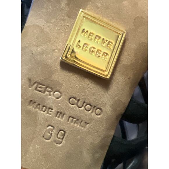 HERVE LEGER FABIA FRINGE SANDALS SIZE 39 - Picture 7 of 9